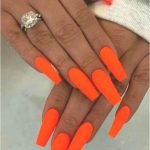 30 Awesome Summer Nail Neon Orange Art Ideas Only For You