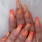 30 Awesome Summer Nail Neon Orange Art Ideas Only For You