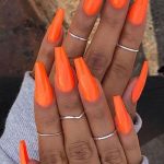 30 Awesome Summer Nail Neon Orange Art Ideas Only For You