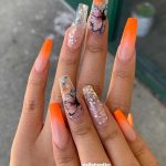 30 Awesome Summer Nail Neon Orange Art Ideas Only For You