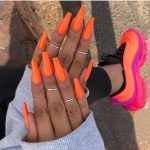 30 Awesome Summer Nail Neon Orange Art Ideas Only For You