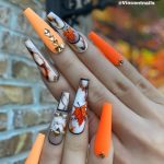 30 Awesome Summer Nail Neon Orange Art Ideas Only For You