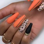 30 Awesome Summer Nail Neon Orange Art Ideas Only For You