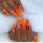 30 Awesome Summer Nail Neon Orange Art Ideas Only For You