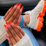 30 Awesome Summer Nail Neon Orange Art Ideas Only For You