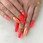 30 Awesome Summer Nail Neon Orange Art Ideas Only For You