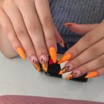 30 Awesome Summer Nail Neon Orange Art Ideas Only For You