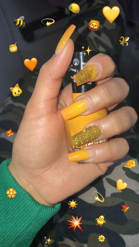 30 Glittering Summer Yellow Nails For All Coffin Nails