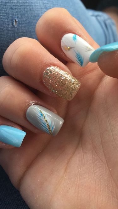 20 Most Gorgeous And Meaningful Feather Nail Art