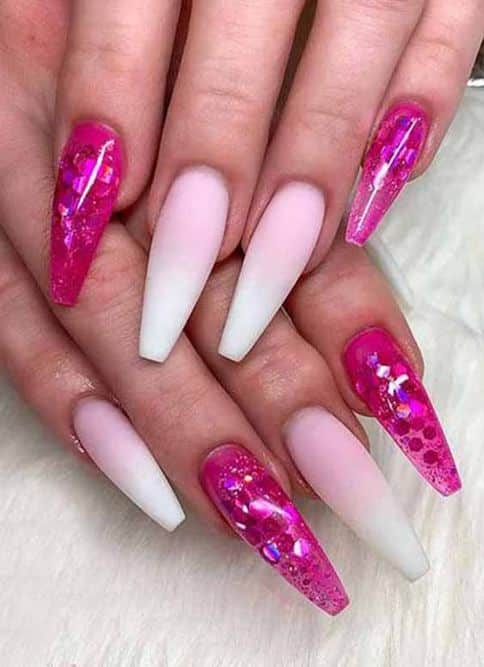 21 More Enriched and more colorful Coffin Acrylic Nail Art