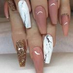 21 More Enriched and more colorful Coffin Acrylic Nail Art