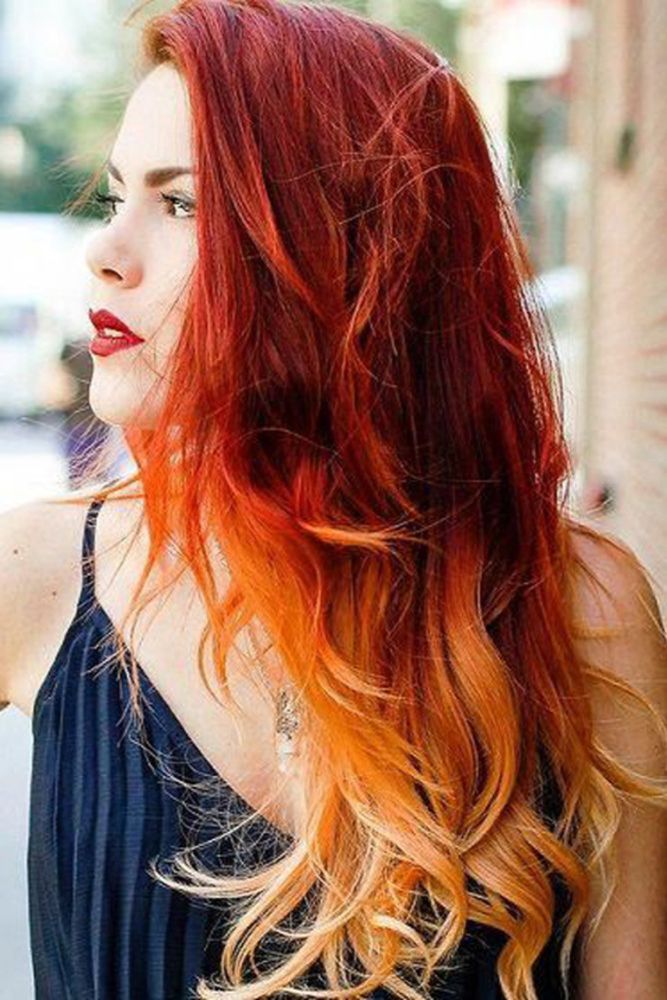 24 Most Excellent Fall Hair Color Ombre Red For Your Great Look 2021