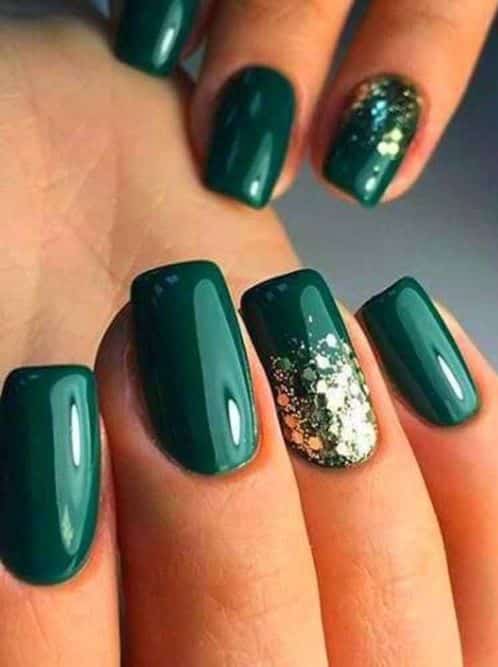 25 Amazing Coffin Nail Art Designs using Green Emerald Color 