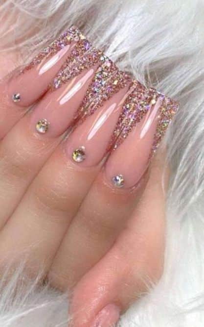 25 Beautiful Bling Nails with Glitters that You Dreamt Of 2021