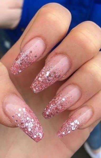 25 Beautiful Bling Nails with Glitters that You Dreamt Of 2021