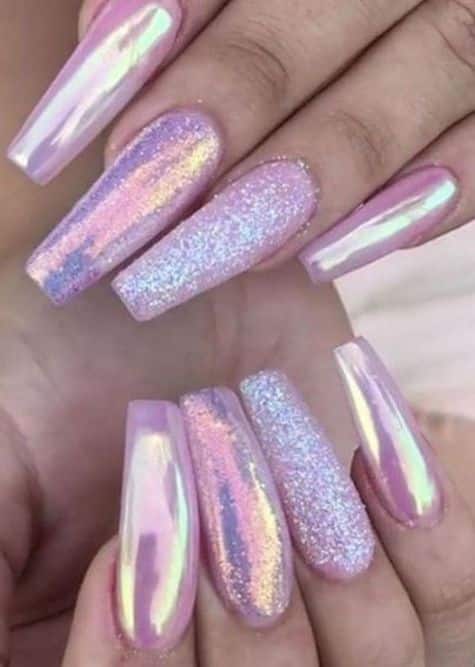 25 Beautiful Bling Nails with Glitters that You Dreamt Of 2021