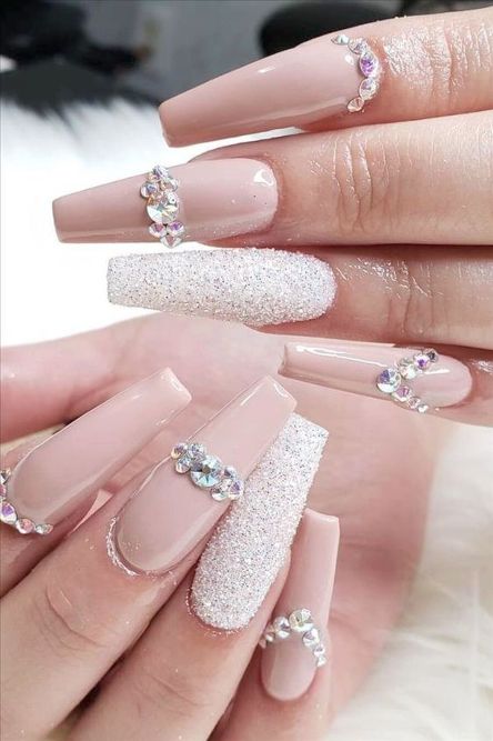 25 Exotic Nail Art Design with Glitter Rhinestones In 2020