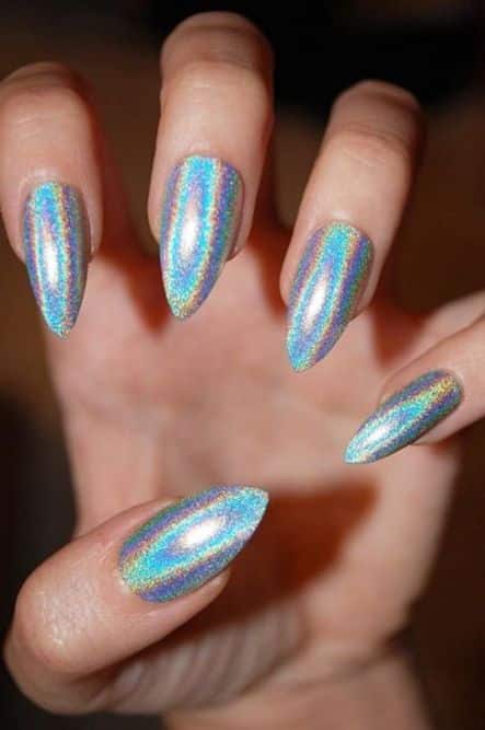 25 Gorgeous Hologram Acrylic Designs for Your Beautiful Nails 2021