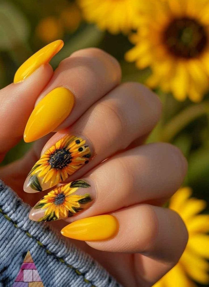 Gel Nail Designs With Flowers