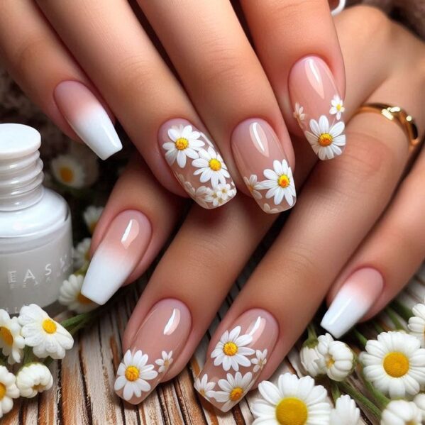 Gel Nail Designs With Flowers