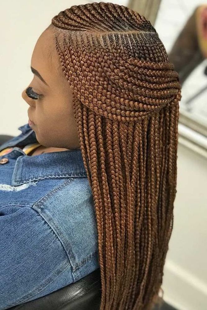 42 Tempting Ghana Braids Hairstyles You May Like 2021