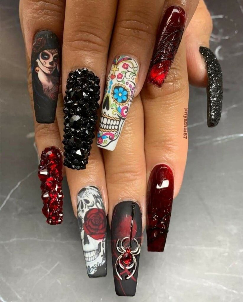 Halloween Coffin Nails