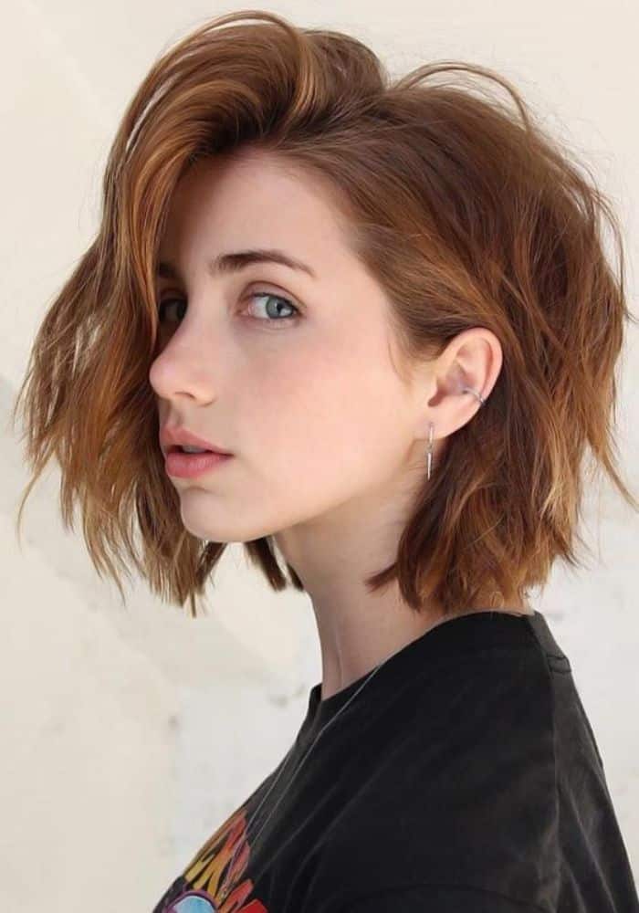 50 Cute Short Hairstyles and Haircuts for Round Faces and How to Pull ...