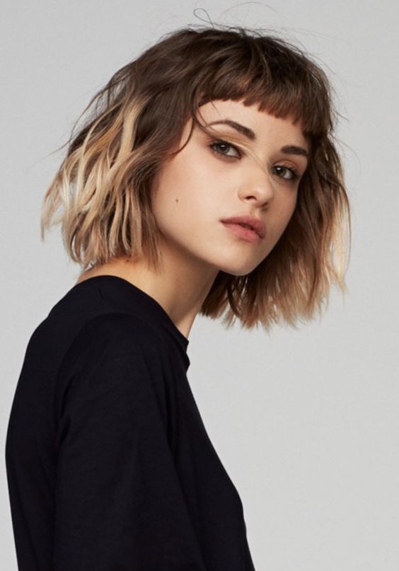 Blunt Cut with Micro Bangs-homecoming hairstyles