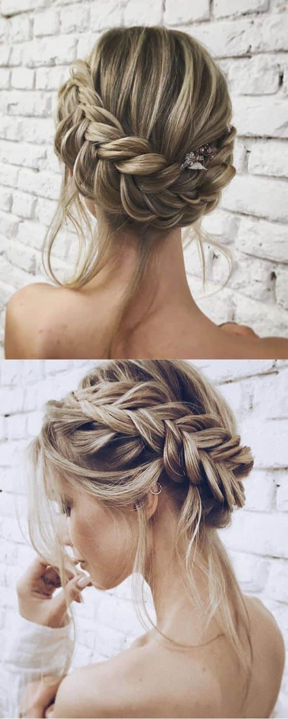 Boho-Chic Updo with Braids-DIY Homecoming Hairstyles