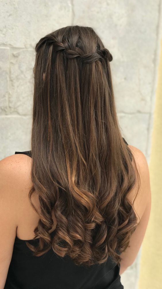 Waterfall Braid -DIY Homecoming hairstyles