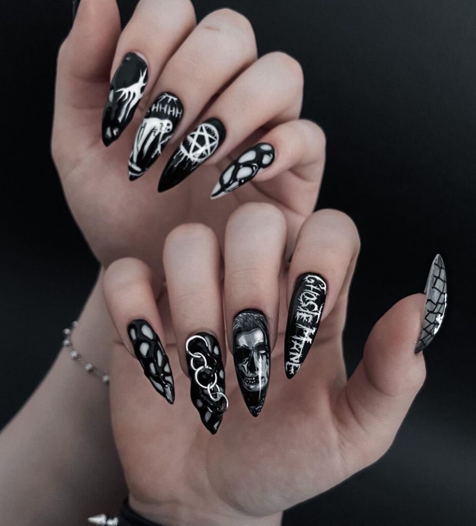 Halloween Coffin Nails